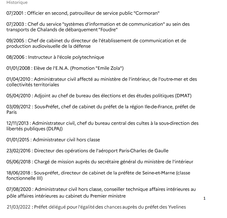 cv prefet